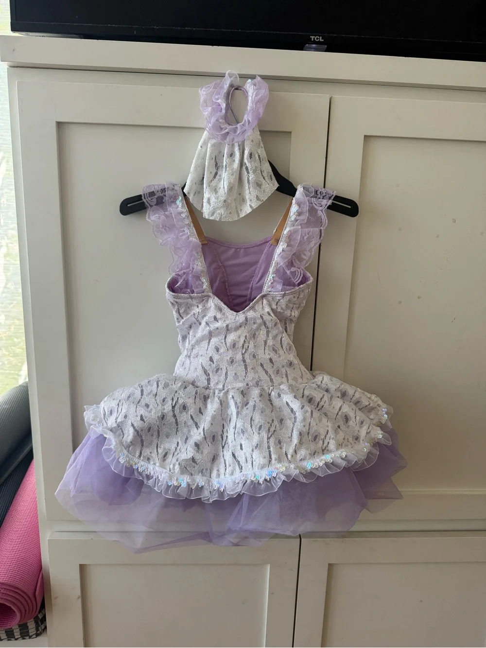 Lavender Lace Ballet Tutu Dress with Matching Hairpeice